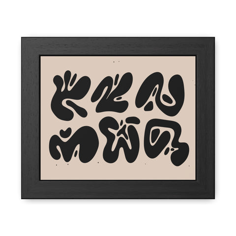 Inked - Modern Abstract Framed Poster - Minimalist Wall Art for Contemporary Home Decor