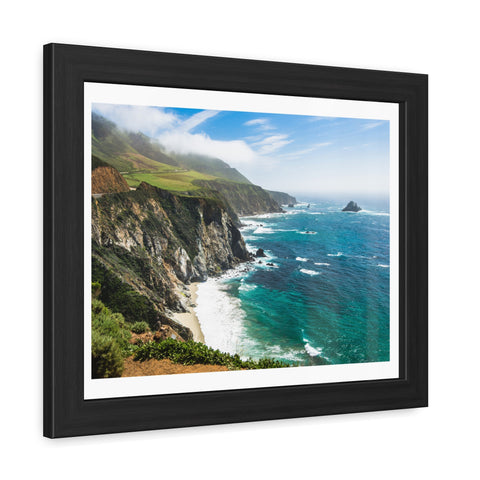 Rocky Coast - Serenity Framed Poster - Ocean View Wall Art for Beach Lovers