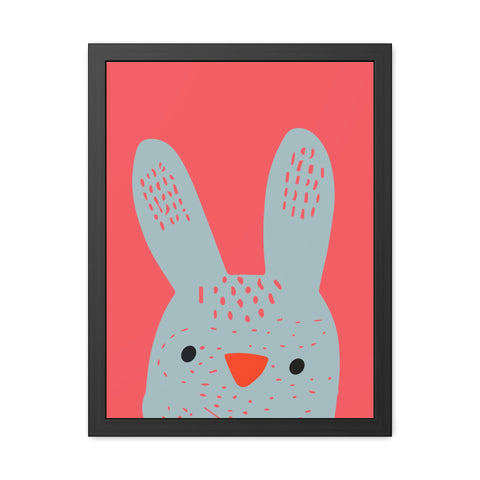 Childrana 1 - Cute Bunny Framed Poster - Perfect for Kids' Rooms & Easter Decor
