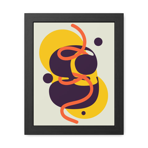 Typed 3 - Modern Abstract Framed Poster - Colorful Wall Art for Home Decor