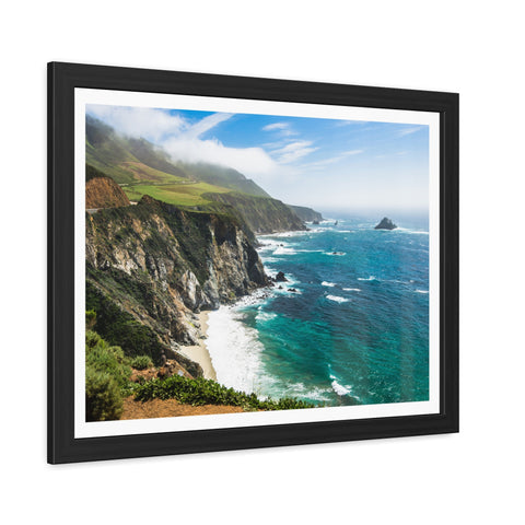 Rocky Coast - Serenity Framed Poster - Ocean View Wall Art for Beach Lovers