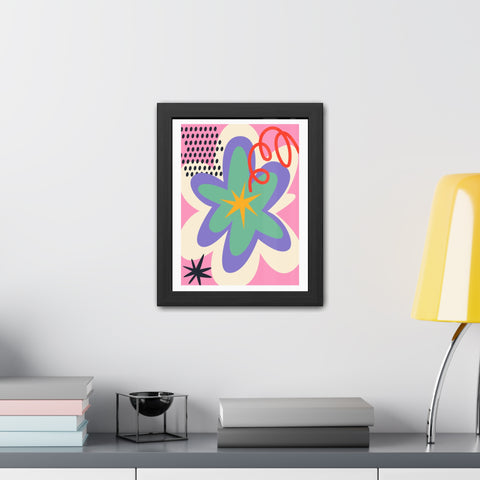Kurian 6 - Vibrant Floral Framed Poster - Colorful Wall Art for Home Decor