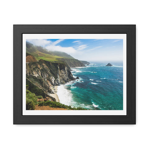 Rocky Coast - Serenity Framed Poster - Ocean View Wall Art for Beach Lovers