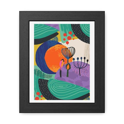 Ericsson 3 - Abstract Framed Poster - Colorful Contemporary Wall Art