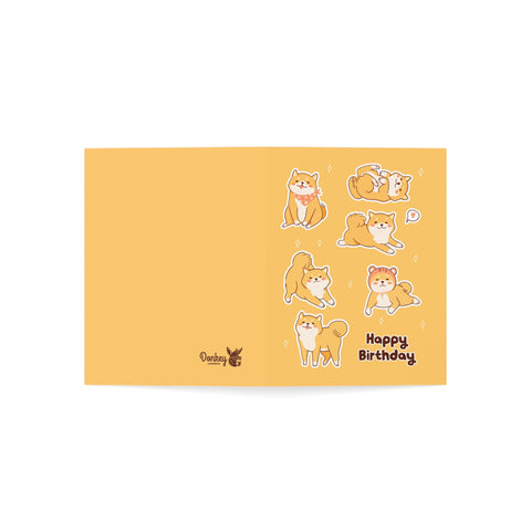 Happy Birthday (Shiba Inu) - Greeting Card