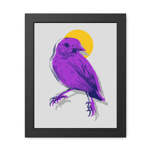 Wings 3 - Purple Bird Framed Poster - Modern Home Décor