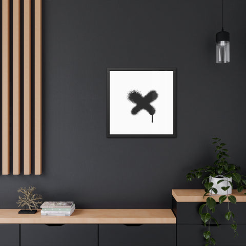 Graffiti 2 - Minimalist Black X Framed Poster – Modern Wall Art for Home Décor