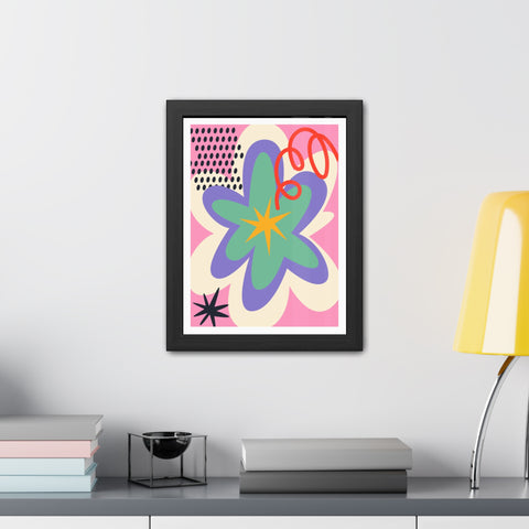 Kurian 6 - Vibrant Floral Framed Poster - Colorful Wall Art for Home Decor