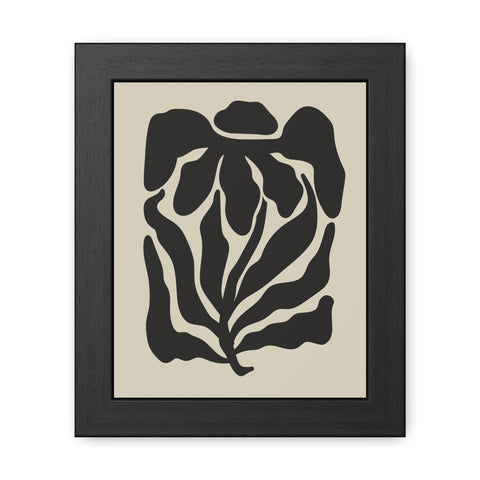 Boho Floral 3 - Abstract Leaf Framed Poster | Modern Wall Art Decor for Nature Lovers