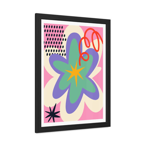 Kurian 6 - Vibrant Floral Framed Poster - Colorful Wall Art for Home Decor