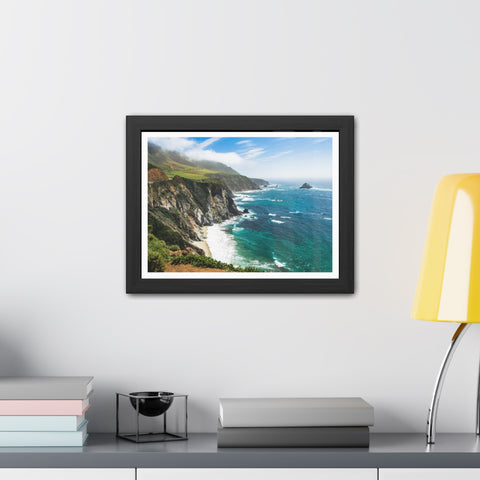 Rocky Coast - Serenity Framed Poster - Ocean View Wall Art for Beach Lovers