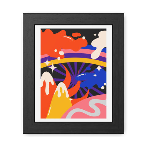Grimland 2 - Colorful Abstract Framed Poster - Vibrant Art for Home Decor