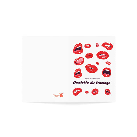 Omelette Du Fromage - Seducing you with flawless french - Valentines Greeting Card