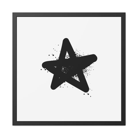 Graffiti 1 - Minimalist Star Wall Art - Framed Poster for Modern Decor
