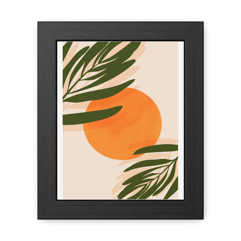 Agora 1 - Tropical Sunset Framed Poster - Modern Wall Art for Home Decor