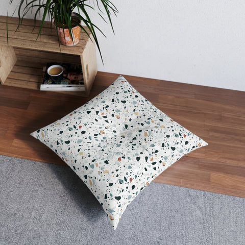 Terrazzo - Tufted Floor Pillow, Square