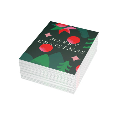 Merry Christmas Greeting Card — Christmas / Holiday Greeting Card - Illustrated, Beautiful, Modern