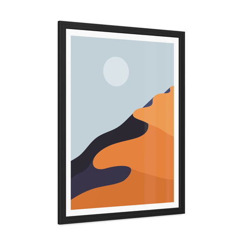 Desert Sun 1 - Modern Desert Landscape Framed Poster - Minimalist Art for Home Decor