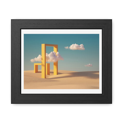 The Gate - Minimalist Desert Framed Poster - Modern Wall Art for Home Decor