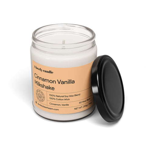 Cinnamon Vanilla Milkshake - Scented Soy Candle, 9oz