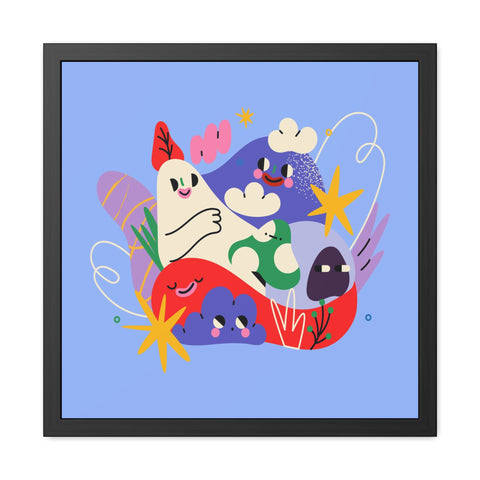 Fun Land 2 - Colorful Whimsical Framed Poster - Fun Wall Art for Playful Spaces