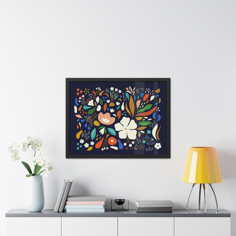 The Flowering 1 - Blooming Floral Framed Poster - Vibrant Home Decor for Nature Lovers