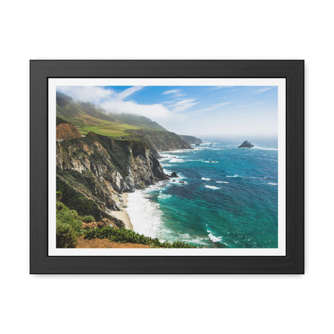 Rocky Coast - Serenity Framed Poster - Ocean View Wall Art for Beach Lovers
