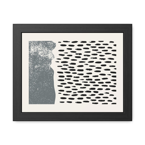 Ink Stamp 6 - Modern Abstract Framed Poster - Minimalist Wall Art for Home Decor
