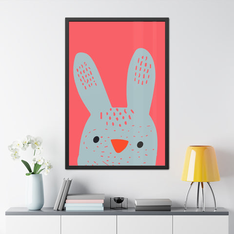 Childrana 1 - Cute Bunny Framed Poster - Perfect for Kids' Rooms & Easter Decor
