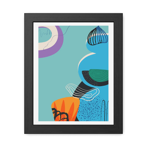 Ericsson 4 - Modern Abstract Framed Poster - Colorful Wall Art for Home Decor