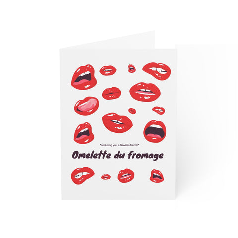 Omelette Du Fromage - Seducing you with flawless french - Valentines Greeting Card