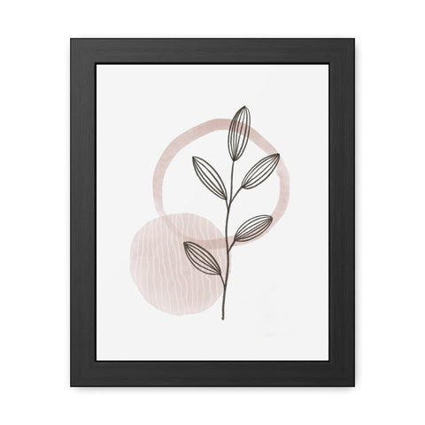 Fall 3 - Minimalist Floral Framed Poster - Modern Wall Art for Home Decor
