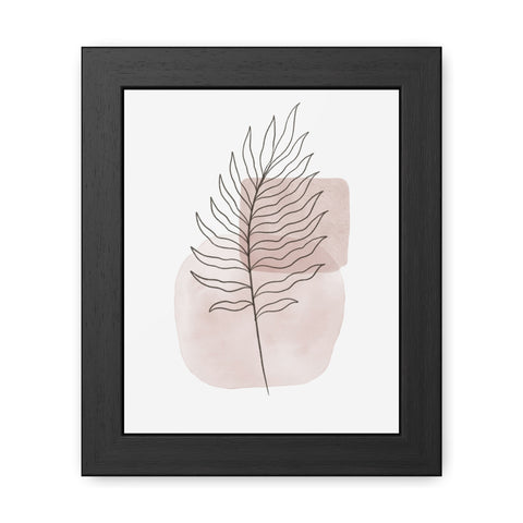 Fall 1 - Minimalist Fern Art Framed Poster - Modern Wall Decor for Home & Office
