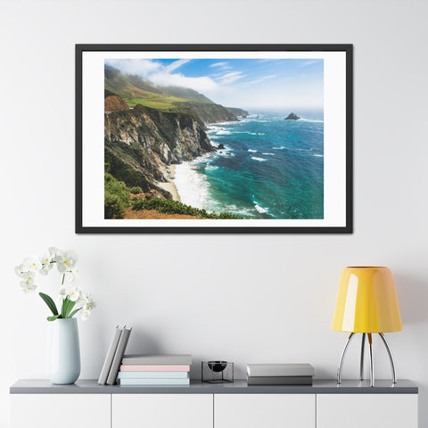 Rocky Coast - Serenity Framed Poster - Ocean View Wall Art for Beach Lovers