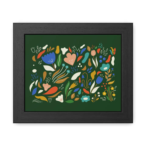 The Flowering 2 - Botanical Framed Poster - Colorful Flower Art for Home Décor