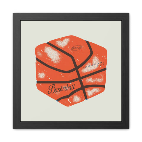 Basketballin' 2 - Framed Poster - Vintage Sports Art for Home Decor