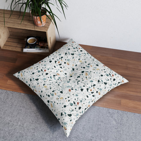 Terrazzo - Tufted Floor Pillow, Square