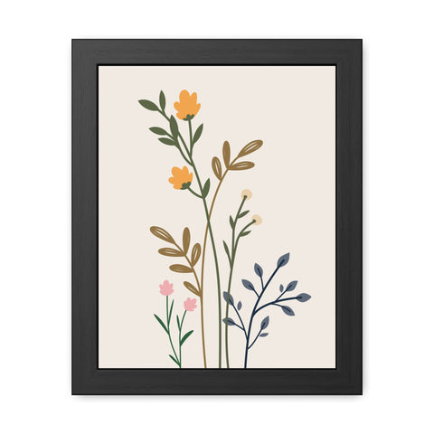 Floral Growth 2 - Botanical Framed Poster - Elegant Floral Wall Art for Home Decor
