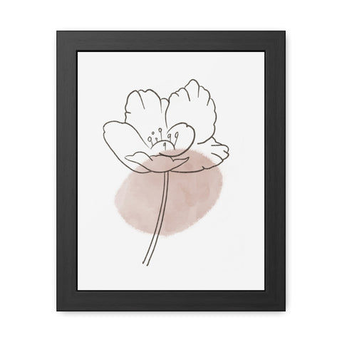 Fall 2 - Elegant Floral Framed Poster - Minimalist Decor for Modern Homes