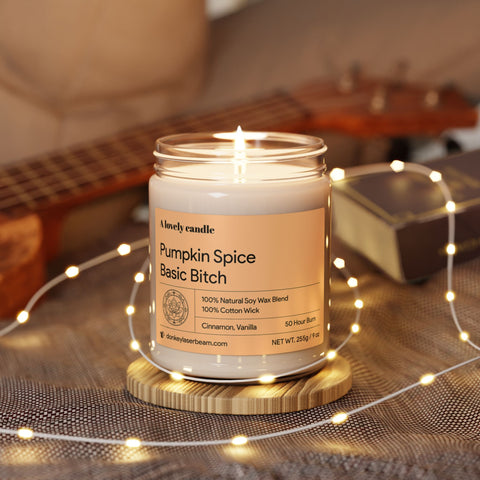 Pumpkin Spice Basic B*tch - Scented Soy Candle, 9oz