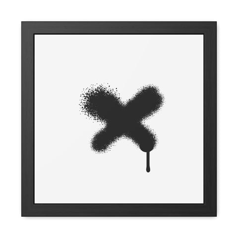 Graffiti 2 - Minimalist Black X Framed Poster – Modern Wall Art for Home Décor
