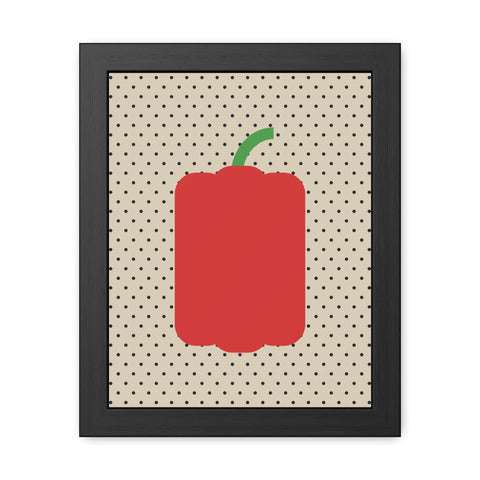 Gamba 1 - Modern Pepper Framed Poster - Minimalist Kitchen Decor