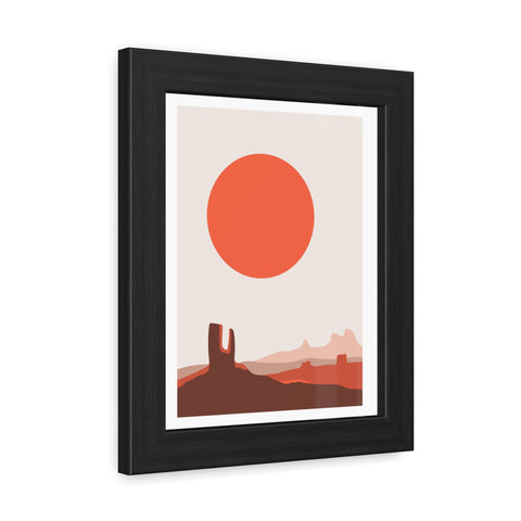 Desert Sun 3 - Desert Sunset Framed Poster - Minimalist Wall Art for Home Decor