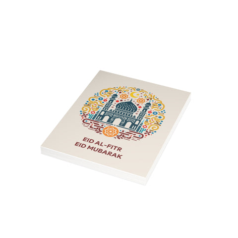 Eid Mubarak Greeting Card — Eid al-Fitr / Holiday Greeting Card - Illustrated, Modern