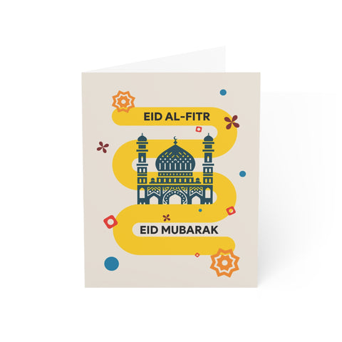 Eid Mubarak Greeting Card — Eid / Holiday Greeting Card - Illustrated, Modern