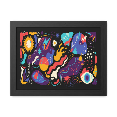 Find the Flame - Colorful Abstract Framed Posters - Vibrant Wall Art for Home Decor