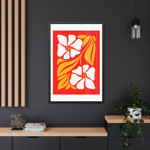 Natural Formation 12 - Vibrant Floral Framed Poster - Retro Home Decor