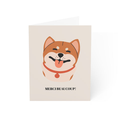 Merci Beaucoup! Thank you (Shiba Inu) - Greeting Card