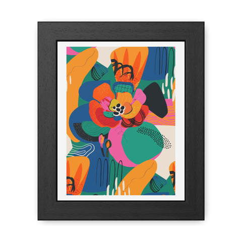 Ericsson 5 - Vibrant Floral Framed Poster - Colorful Art Print for Home Décor