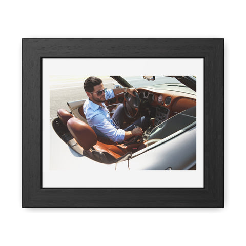 Hop in - Luxury Car Enthusiast Framed Poster - Stylish Wall Art for Home or Office